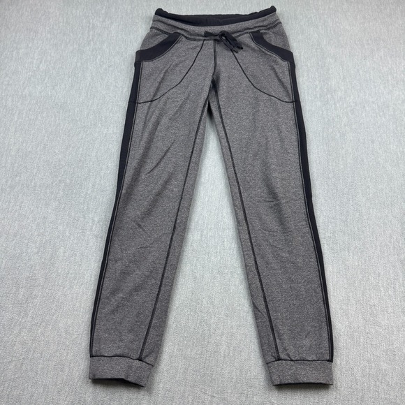 Lululemon Pants Women 4 Gray Base Runner III Joggers Stretch Drawstring Yoga Gym - Picture 1 of 13